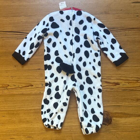 Disney 101 Dalmatians white black spotted dog red collar costume SIZE 12-18M - Picture 6 of 6
